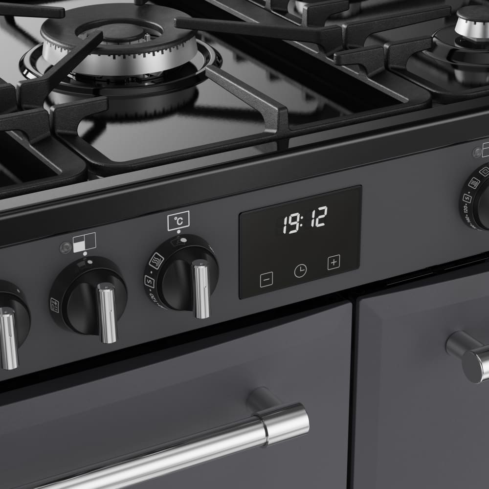 90cm Dual Fuel Belling Range Cooker, Grey, A Rated - RCA FARMHOUSE 90DF - London Houseware - 8