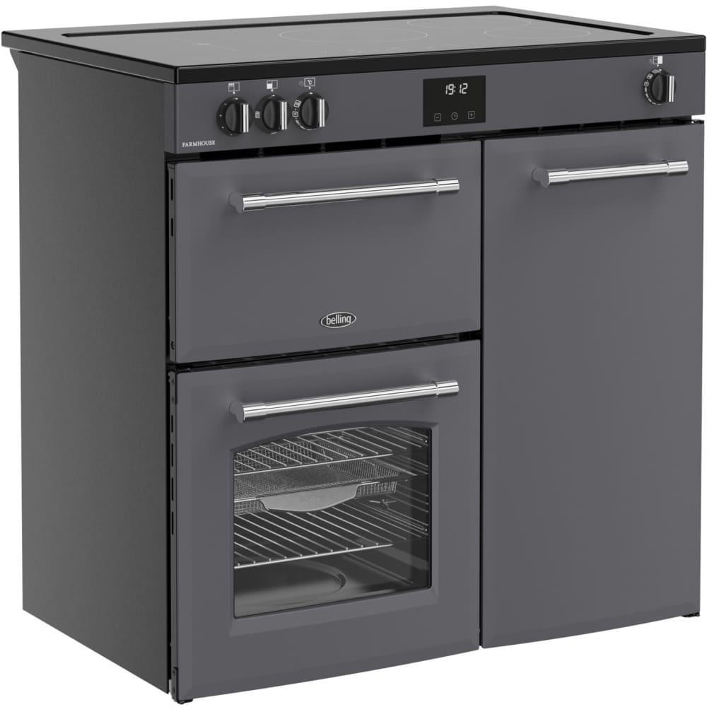 90cm Induction Belling Range Cooker, Grey - RCA FARMHOUSE 90Ei - London Houseware - 5