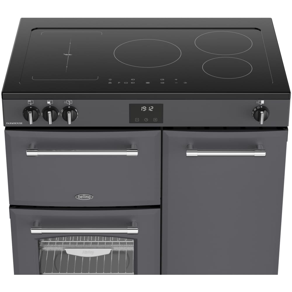 90cm Induction Belling Range Cooker, Grey - RCA FARMHOUSE 90Ei - London Houseware - 6