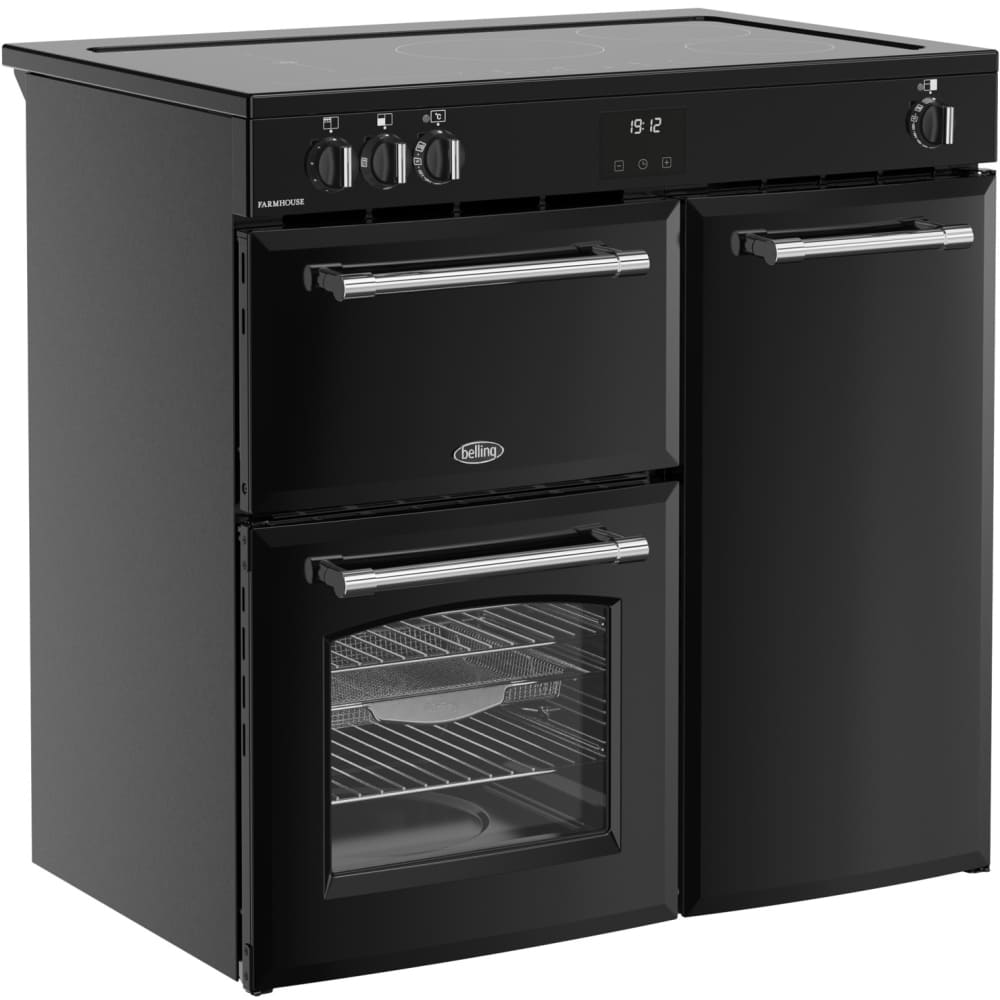 90cm Induction Belling Range Cooker, Black - RCA FARMHOUSE 90Ei - London Houseware - 5