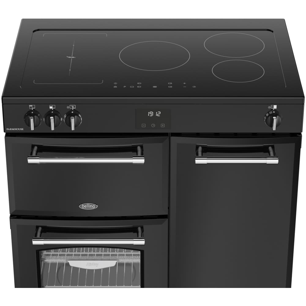 90cm Induction Belling Range Cooker, Black - RCA FARMHOUSE 90Ei - London Houseware - 7