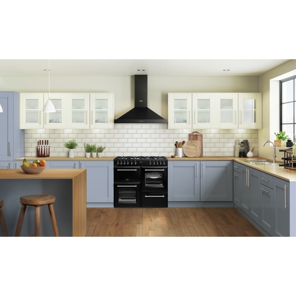 100cm Dual Fuel Belling Range Cooker, Black, A Rated - Farmhouse 100DF - London Houseware - 8