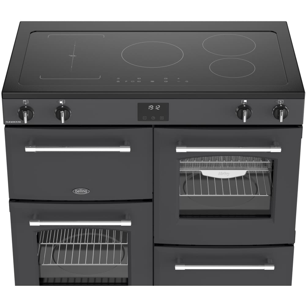 100cm Ceramic Belling Range Cooker, Grey - RCA FARMHOUSE 100E - London Houseware - 6