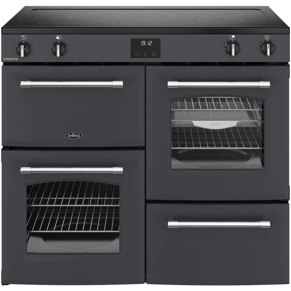 100cm Ceramic Belling Range Cooker, Grey - RCA FARMHOUSE 100E - London Houseware - 1