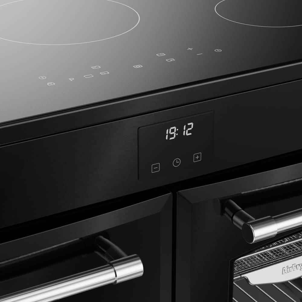 100cm Ceramic Belling Range Cooker, Black, A Rated - RCA FARMHOUSE 100E - London Houseware - 8