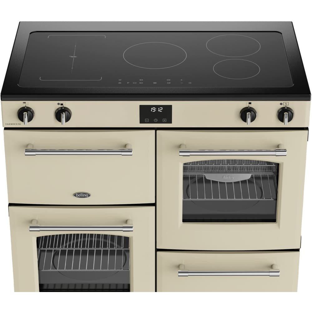 100cm Ceramic Belling Range Cooker, Cream, A Rated - RCA FARMHOUSE 100E - London Houseware - 2