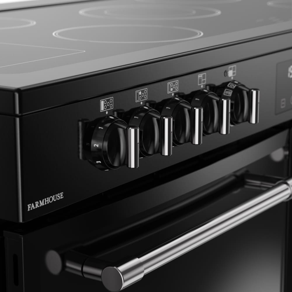 110cm Induction Belling Range Cooker, Black, A Rated - RCA FARMHOUSE 110Ei - London Houseware - 5