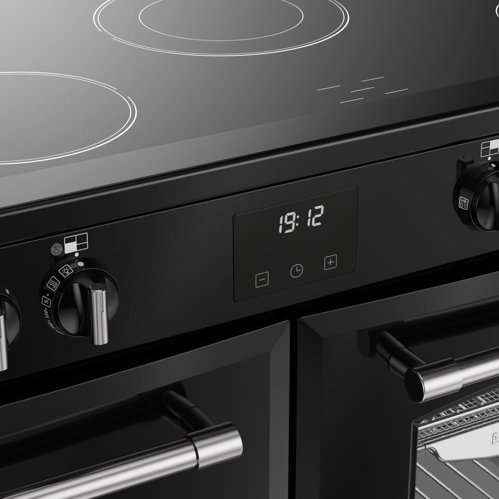 110cm Ceramic Belling Range Cooker, Black, A Rated - RCA FARMHOUSE 110E - London Houseware - 8