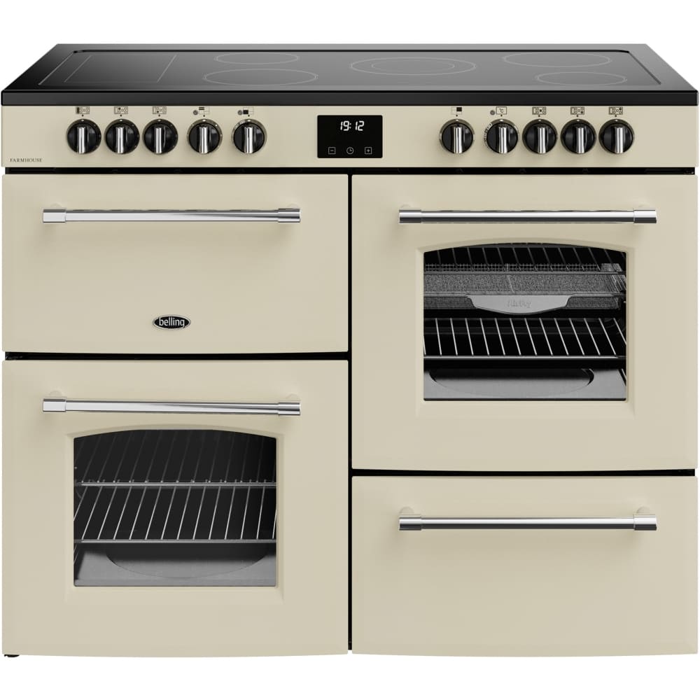 110cm Ceramic Belling Range Cooker, Cream, A Rated - RCA FARMHOUSE 110E - London Houseware - 1