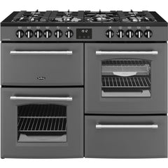 110cm Dual Fuel Belling Range Cooker, Grey, A Rated - Farmhouse 110 DF - London Houseware - 1