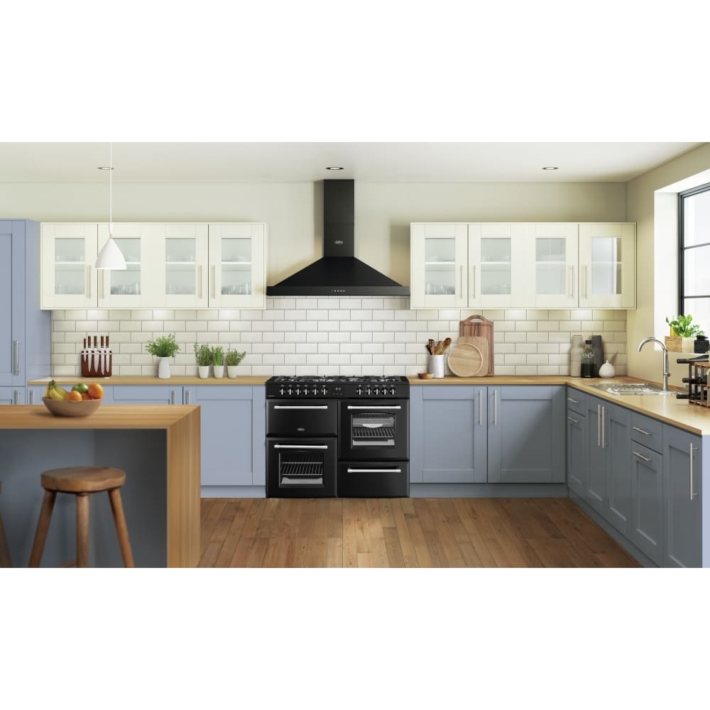 110cm Dual Fuel Belling Range Cooker, Black, A Rated - RCA FARMHOUSE 110DF - London Houseware - 9