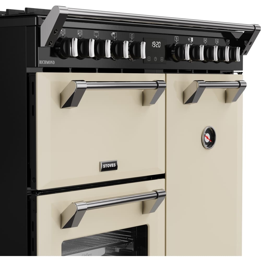 90cm Dual Fuel Stoves Range Cooker, Cream, A Rated - RCA RICH 90DF CRM - London Houseware - 6