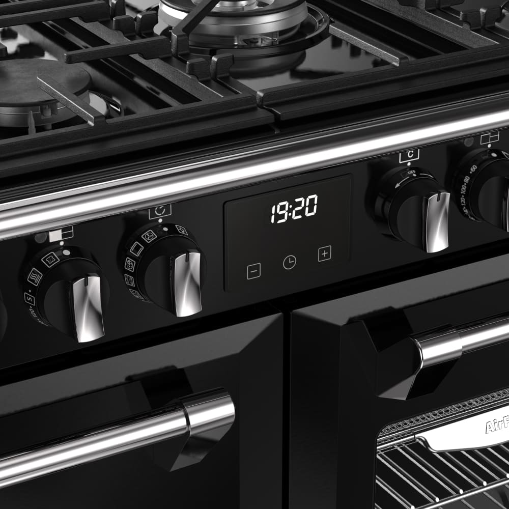 100cm Dual Fuel Stoves Range Cooker, Black, A Rated - Richmond 100DF - London Houseware - 10