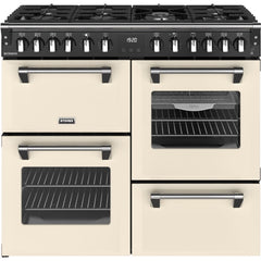 100cm Dual Fuel Stoves Range Cooker, Cream, A Rated - RCA RICH 100DF CRM - London Houseware - 1