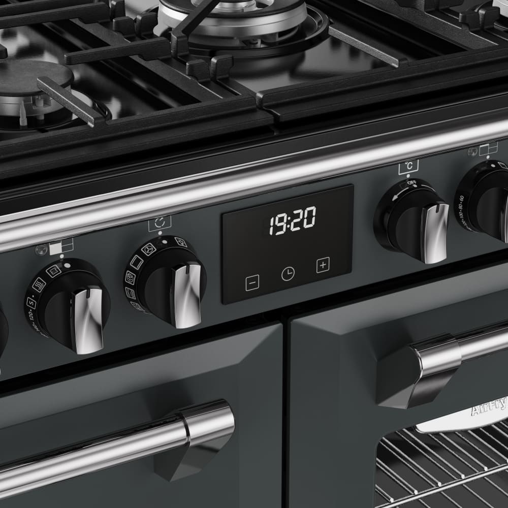 110cm Dual Fuel Stoves Range Cooker, Grey, A Rated - RCA RICH 110DF ANT - London Houseware - 8