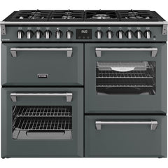 110cm Dual Fuel Stoves Range Cooker, Grey, A Rated - RCA RICH 110DF ANT - London Houseware - 1