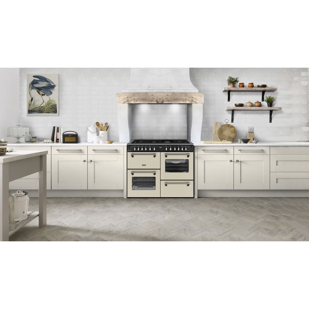 110cm Dual Fuel Stoves Range Cooker, Cream, A Rated - RCA RICH 110DF CRM - London Houseware - 9