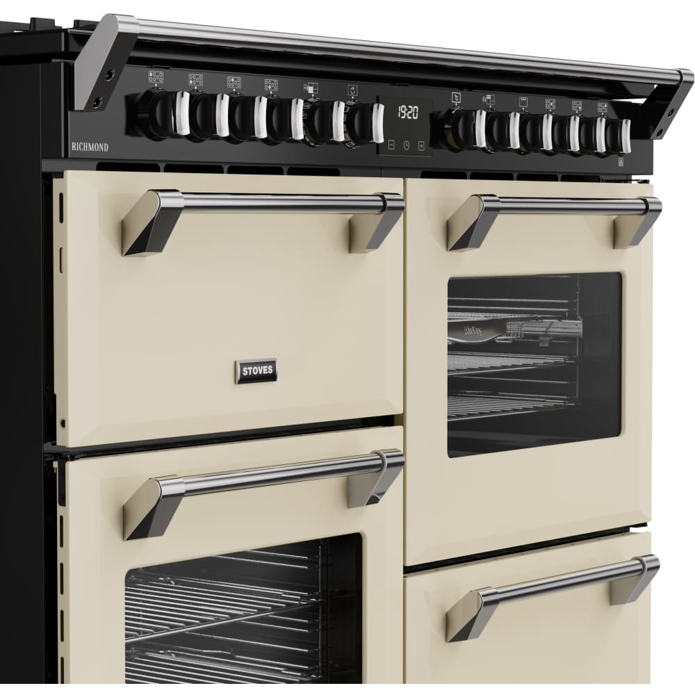 110cm Dual Fuel Stoves Range Cooker, Cream, A Rated - RCA RICH 110DF CRM - London Houseware - 6