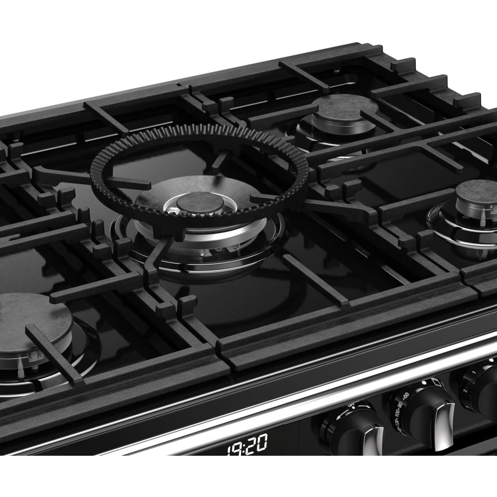 100cm Dual Fuel Stoves Range Cooker, Black, A Rated - DX RCA RICH 100DF BLK - London Houseware - 11