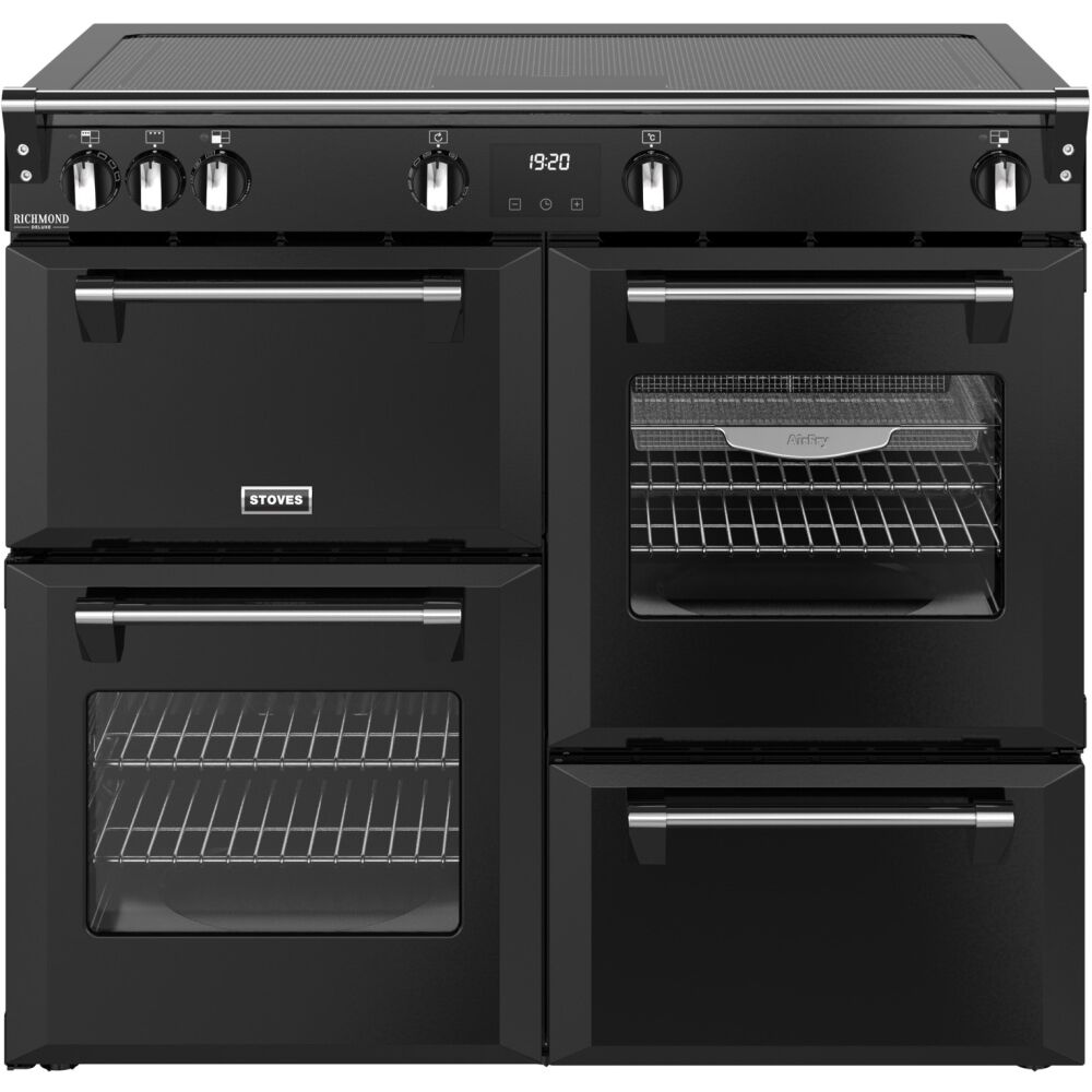 100cm Induction Stoves Range Cooker, Black, A Rated - DX RCA RICH 100Ei ZLS - London Houseware - 1