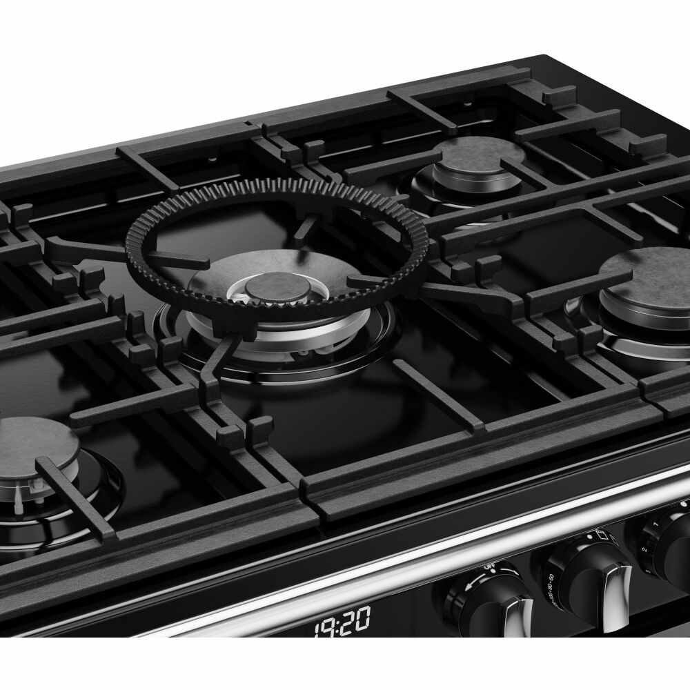 110cm Dual Fuel Stoves Range Cooker, Black, A Rated - DX RCA RICH 110DF BLK - London Houseware - 13