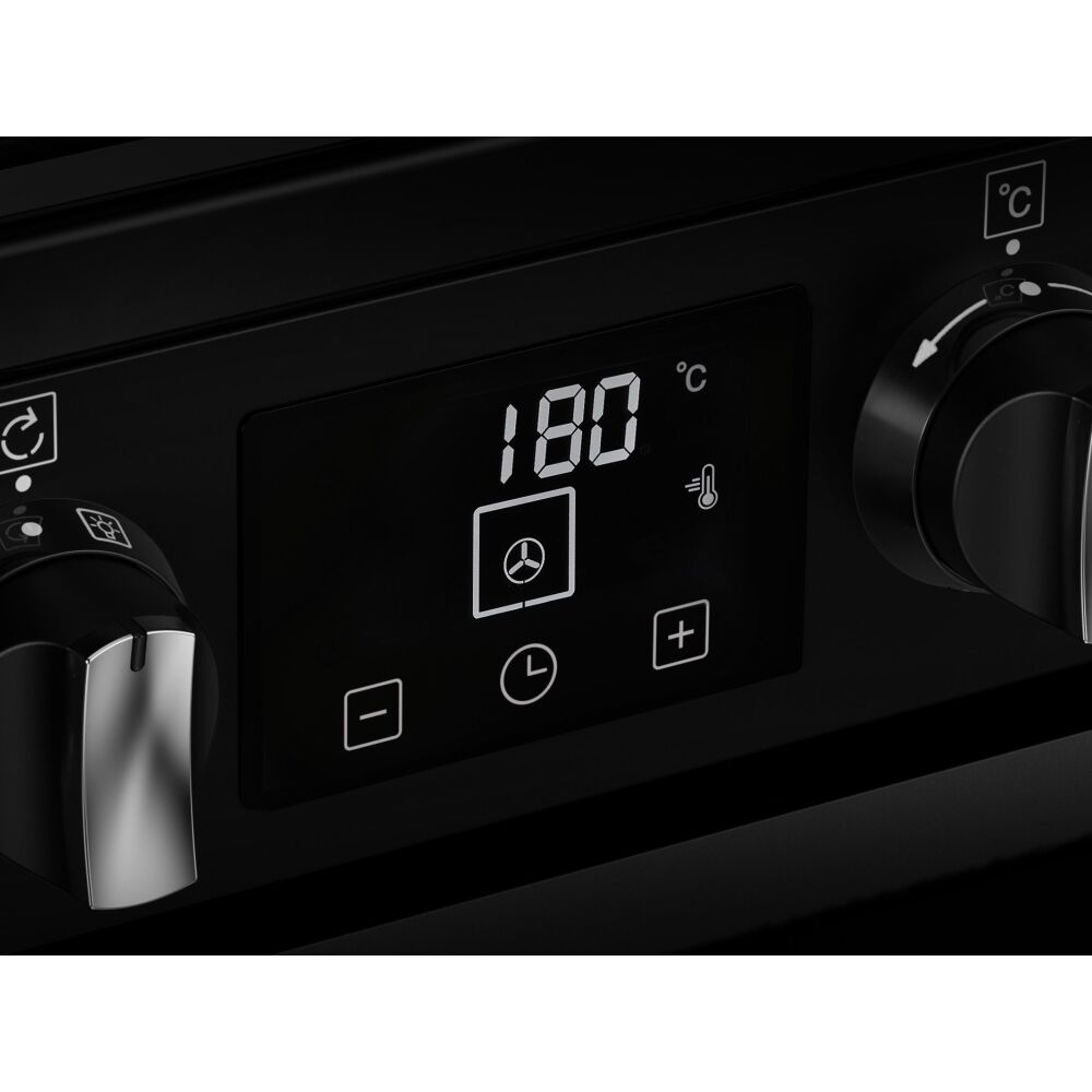 110cm Dual Fuel Stoves Range Cooker, Black, A Rated - DX RCA RICH 110DF BLK - London Houseware - 9