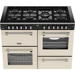 110cm Dual Fuel Stoves Range Cooker, Cream, A Rated - DX RCA RICH 110DF CRM - London Houseware - 3