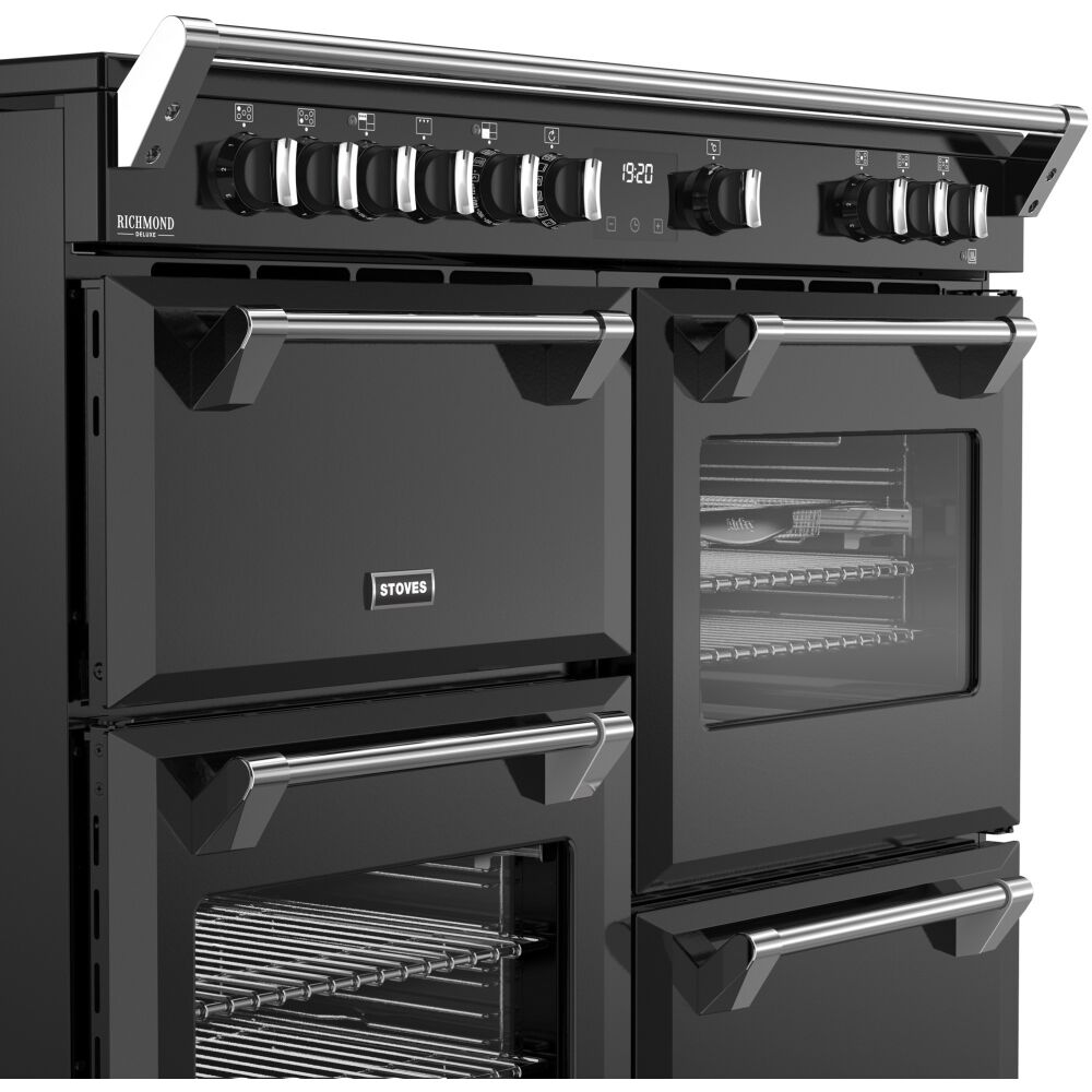 110cm Induction Stoves Range Cooker, Black, A Rated - DX RCA RICH 110Ei RTY - London Houseware - 5