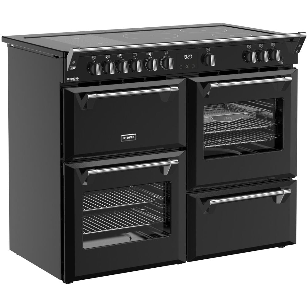 110cm Induction Stoves Range Cooker, Black, A Rated - DX RCA RICH 110Ei RTY - London Houseware - 2