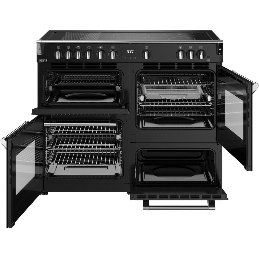 110cm Induction Stoves Range Cooker, Black, A Rated - DX RCA RICH 110Ei RTY - London Houseware - 3