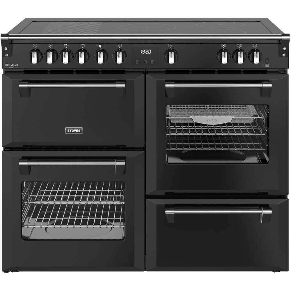 110cm Induction Stoves Range Cooker, Black, A Rated - DX RCA RICH 110Ei RTY - London Houseware - 1