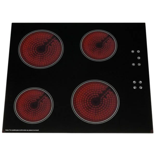 SIA 60cm Black Built In Double Oven & 4 Zone Electric Ceramic Hob - London Houseware - 7