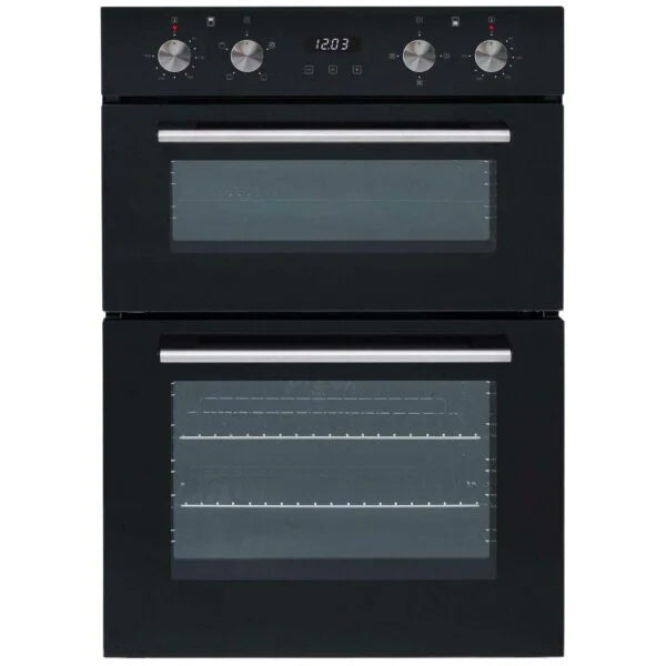 SIA 60cm Black Built In Double Oven & 4 Zone Electric Ceramic Hob - London Houseware - 5