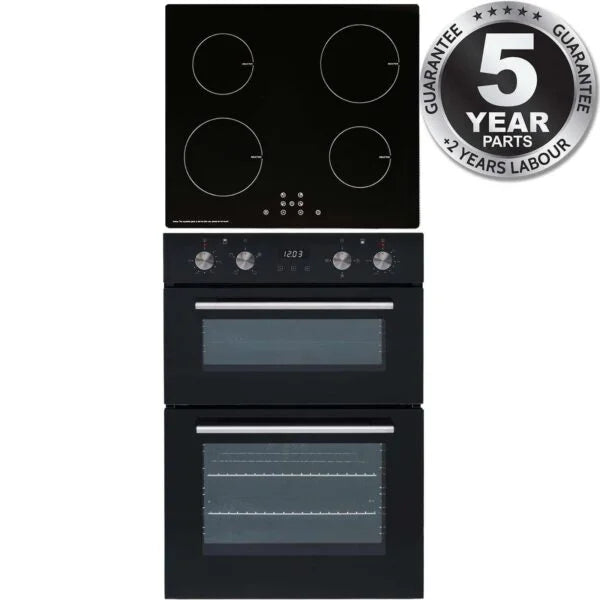 SIA 60cm Built In Electric Double Oven & 4 Zone Touch Control Induction Hob - London Houseware - 6