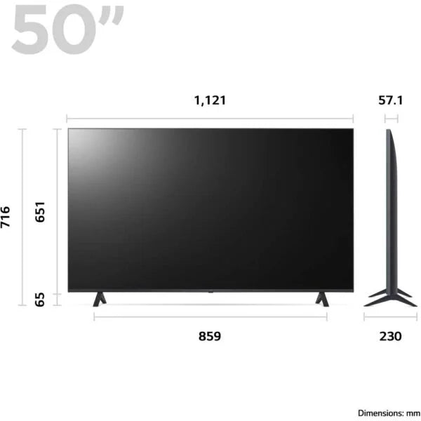 LG Smart Television, 50 inch LED 4K UHD - 50UR78006LK - London Houseware - 4