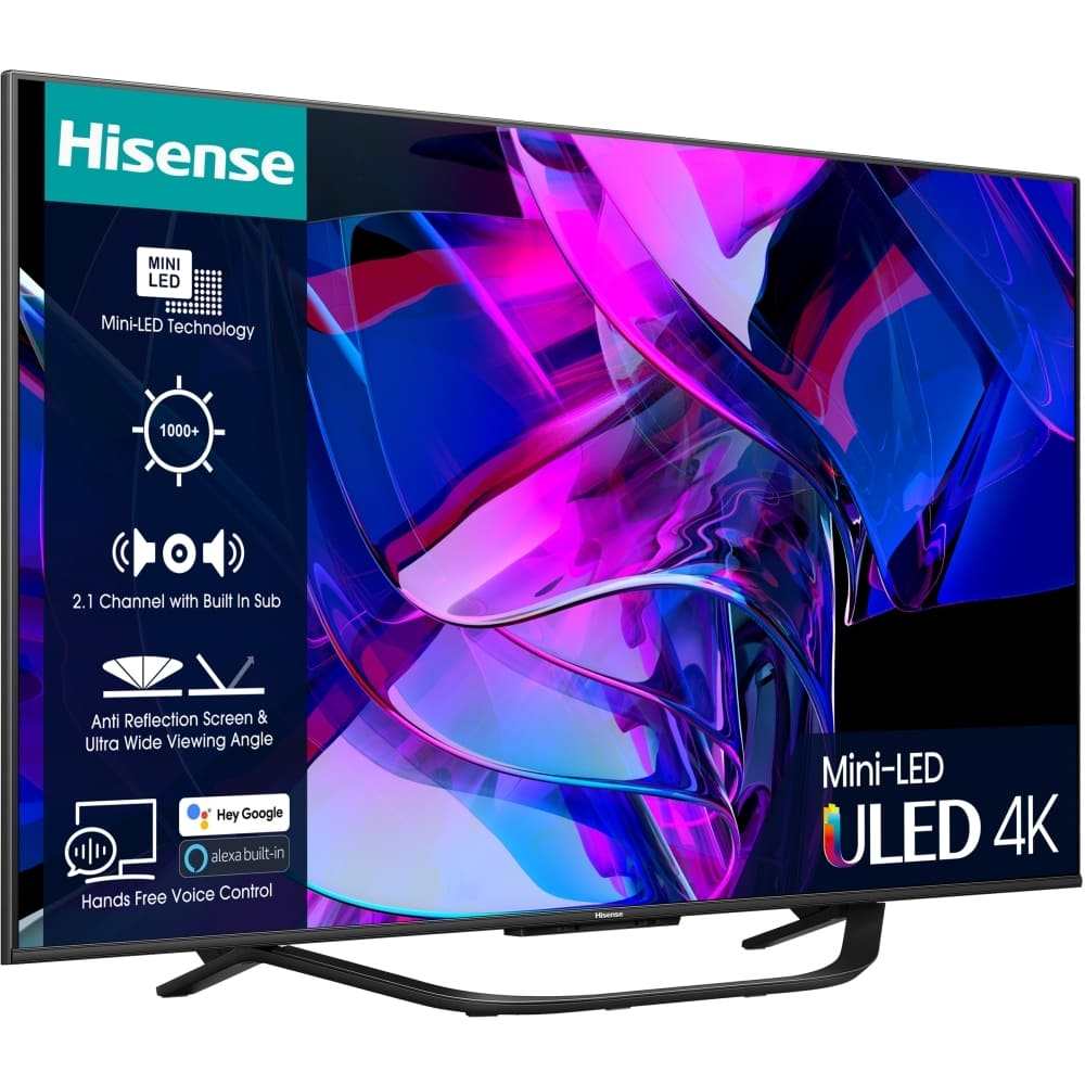 Hisense TV, 55 Inch Mini LED 4K Ultra HD - U7 Series 55U7KQTUK - London Houseware - 3