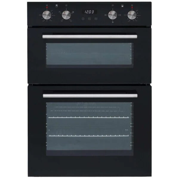 SIA 60cm Black Built In Double Oven And Stainless Steel 70cm 5 Burner Gas Hob - London Houseware - 6