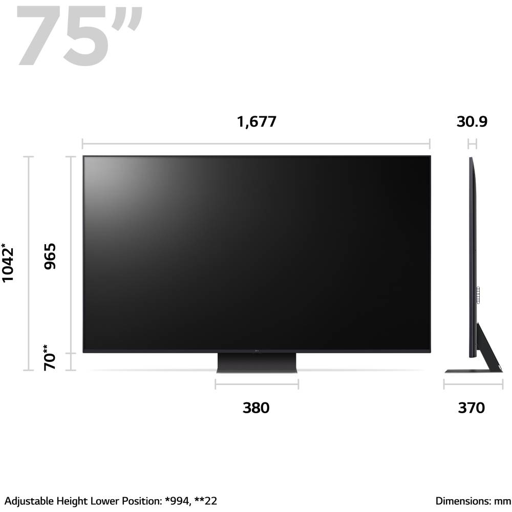 75 Inch LG Smart TV, LED 4K - 75UR91006LA - London Houseware - 2