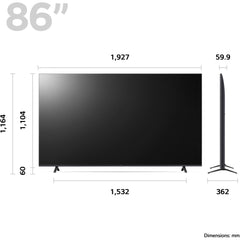 LG Smart TV, 86 Inch LED UHD - 86UR78006LB - London Houseware - 2