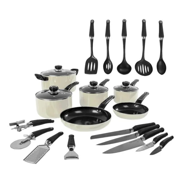 20 Piece Cream Cookware Set – Morphy Richards 970052 - London Houseware - 1