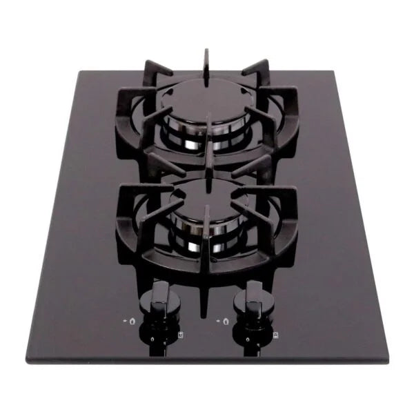 30cm Black Gas Hob 2 Burner - SIA BGH30BL - London Houseware - 2