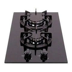 30cm Black Gas Hob 2 Burner - SIA BGH30BL - London Houseware - 2