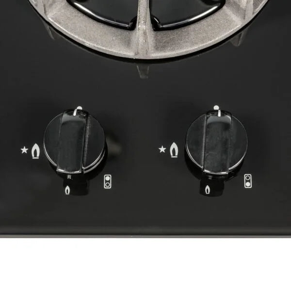 30cm Black Gas Hob 2 Burner - SIA BGH30BL - London Houseware - 6