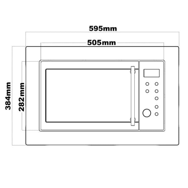 25L 900W Black Integrated Microwave Oven – SIA BIM25BL - London Houseware - 5