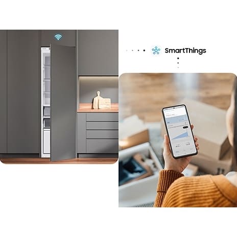 289L SpaceMax WiFi Integrated Larder Fridge, White - Samsung BRD27600EWW -London Houseware - 5