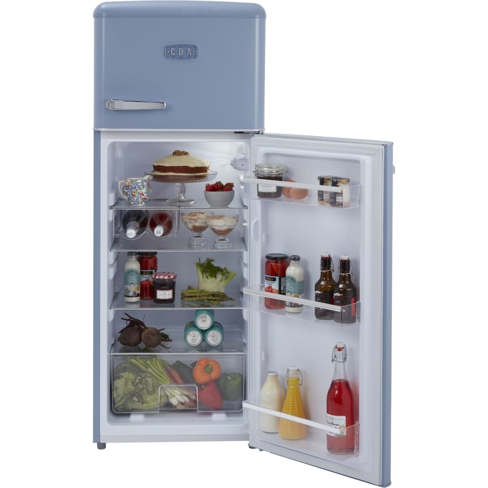 162L Sea Holly Retro Fridge Freezer, 80/20, Blue - CDA Betty - London Houseware - 13