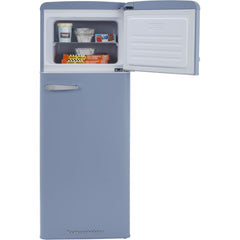 162L Sea Holly Retro Fridge Freezer, 80/20, Blue - CDA Betty - London Houseware - 2