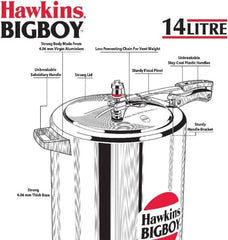 14 Litre Hawkins Pressure Cooker - Bigboy (BB14) - London Houseware - 3