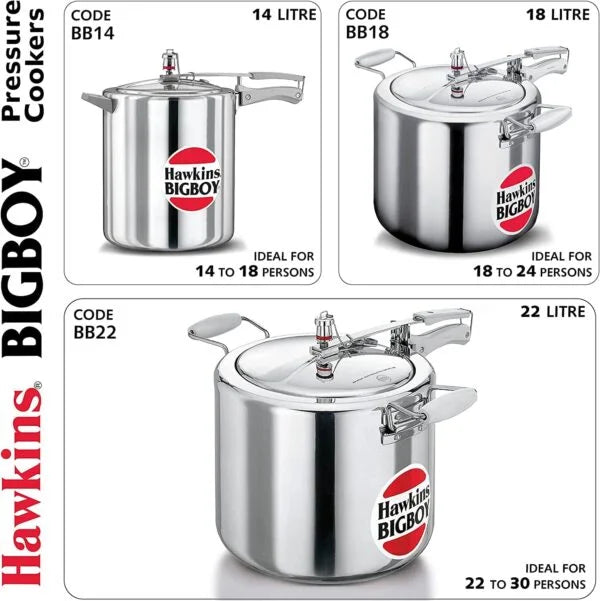 14 Litre Hawkins Pressure Cooker - Bigboy (BB14) - London Houseware - 5