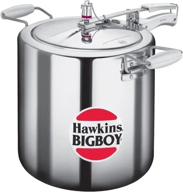 Hawkins Bigboy (BB22) - 22 Litre Silver Colour Pressure Cooker - London Houseware - 1